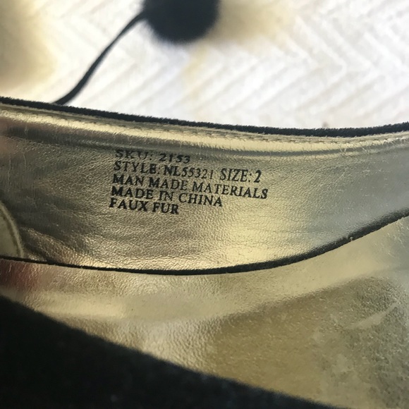 Nanette Lepore black velvet Pom-Pom ankle strap - Picture 8 of 8